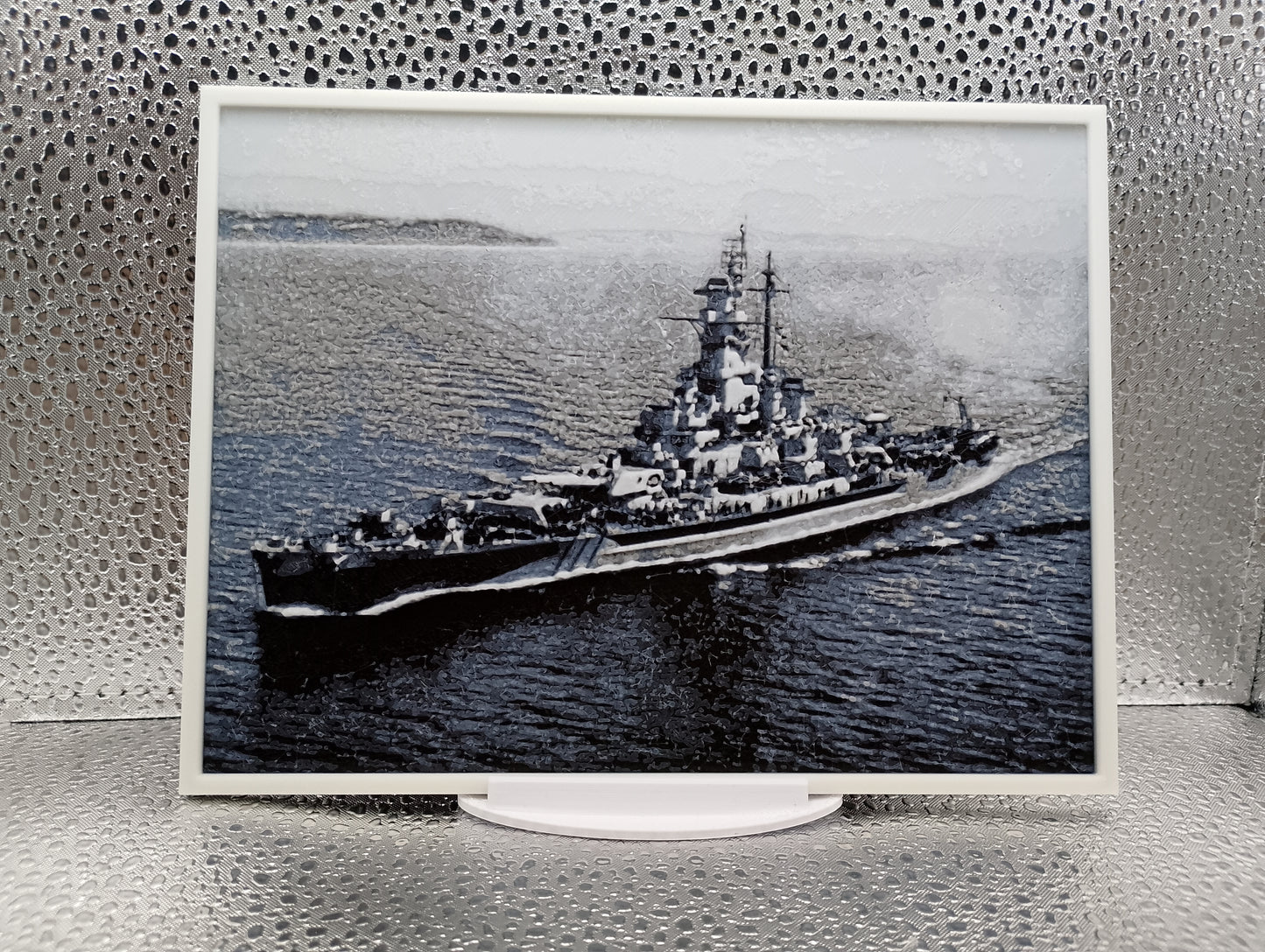 USS Massachusetts – Hueforge 3D-Printed Wall Art