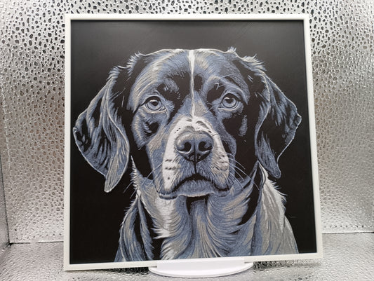 Brittany Spaniel – Hueforge 3D-Printed Artwork