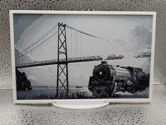 Royal Hudson under Lions Gate Bridge hueforge