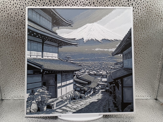 Old Town Pathway to Mount Fuji – Hueforge