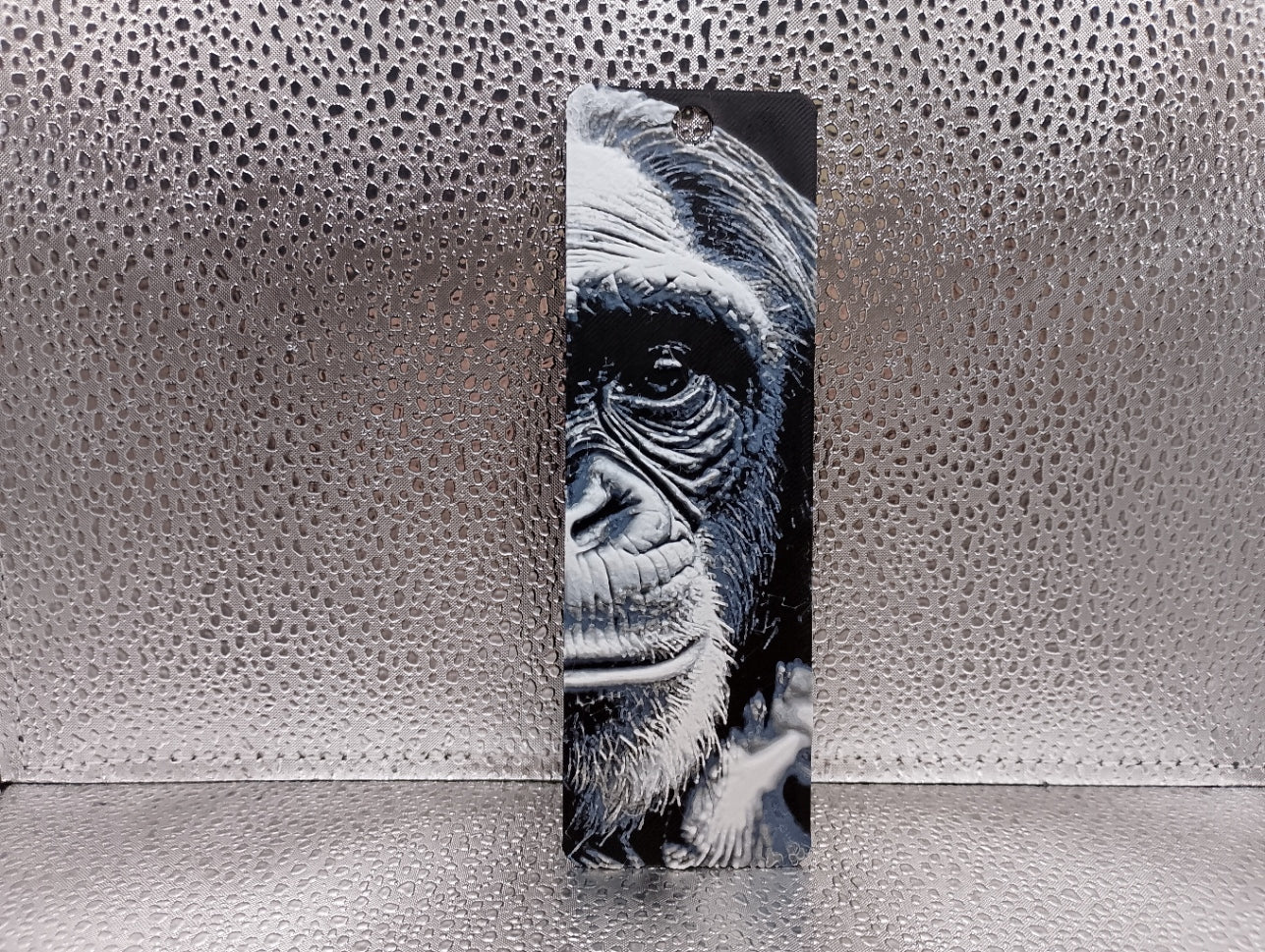 Chimpanzee Bookmark - Hueforge
