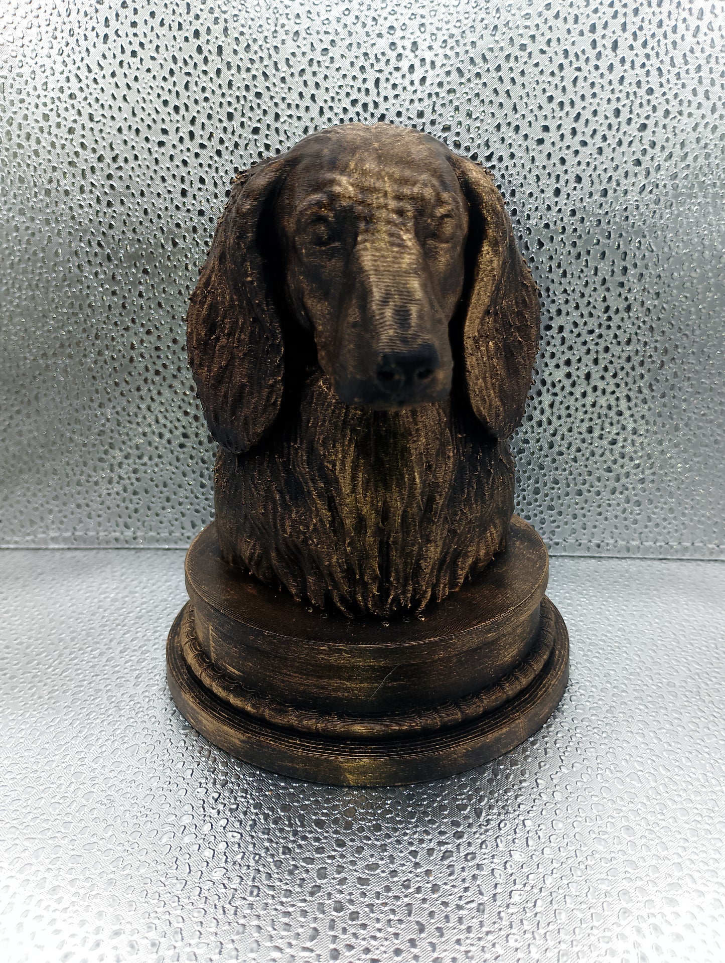 Long Haired Dachshund Bust