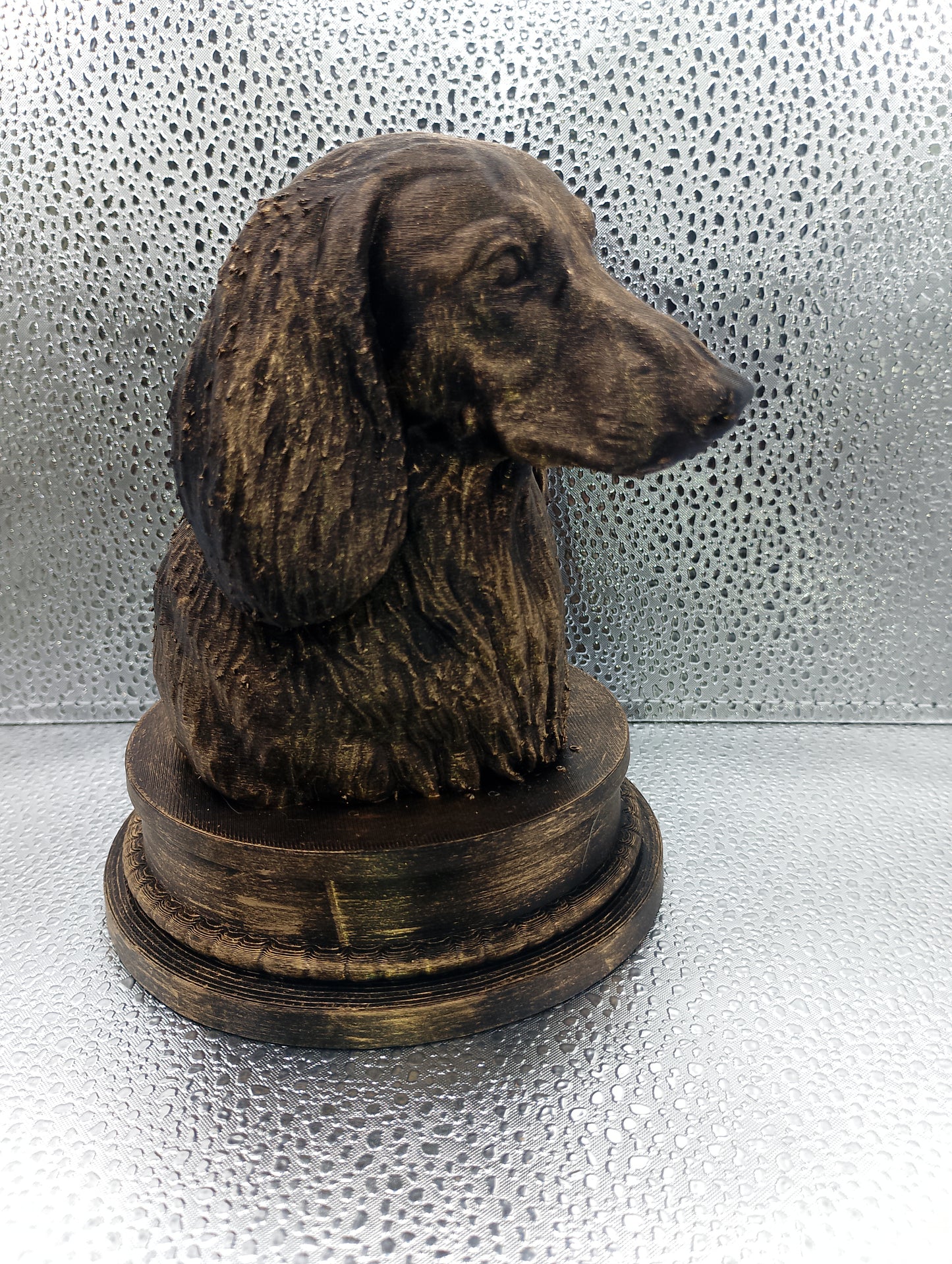 Long Haired Dachshund Bust