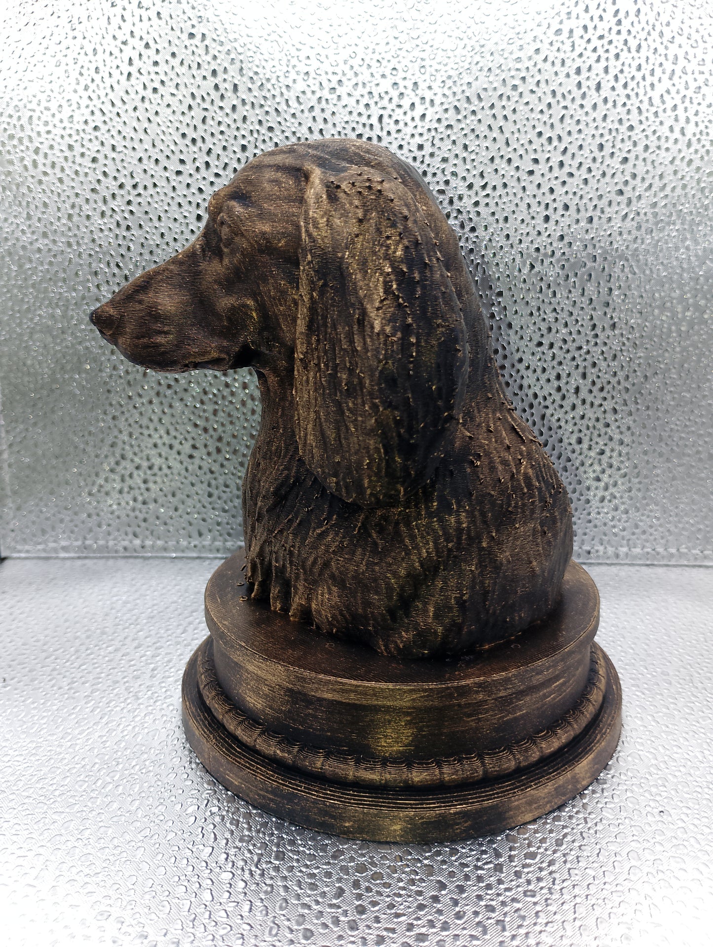 Long Haired Dachshund Bust
