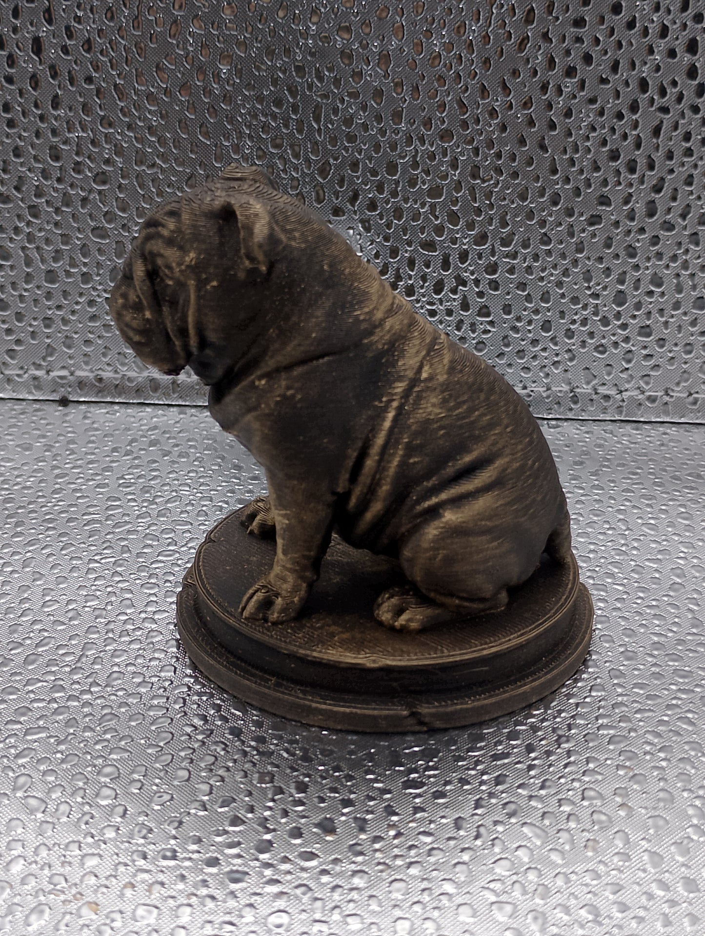 English Bulldog Dog Bust – 7cm Miniature Statue