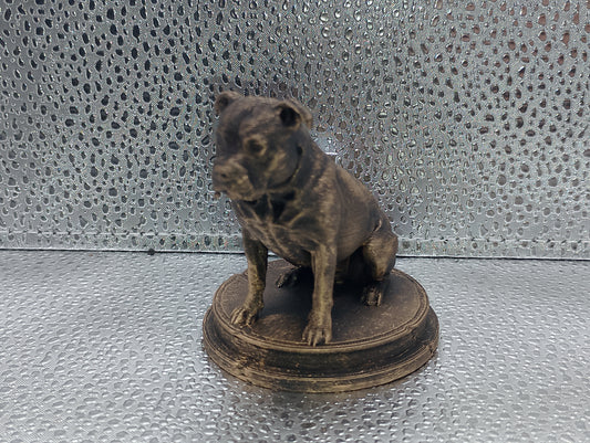 Staffordshire Bull Terrier Dog Bust – 7cm Miniature Statue
