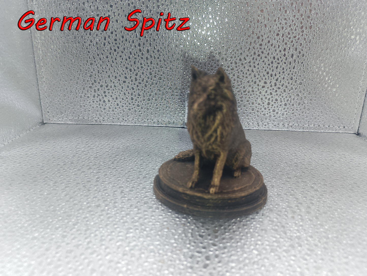 German Spitz Dog Bust – 7cm Miniature Statue