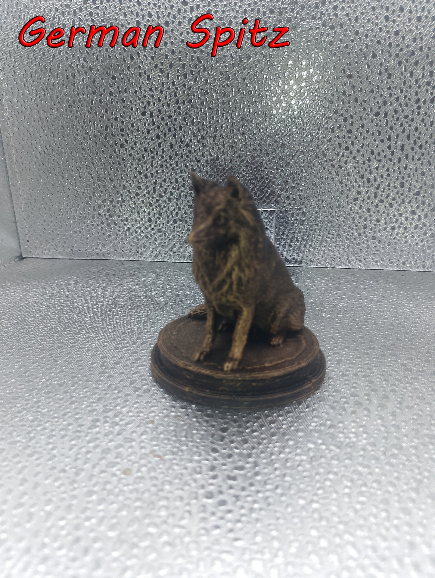 German Spitz Dog Bust – 7cm Miniature Statue