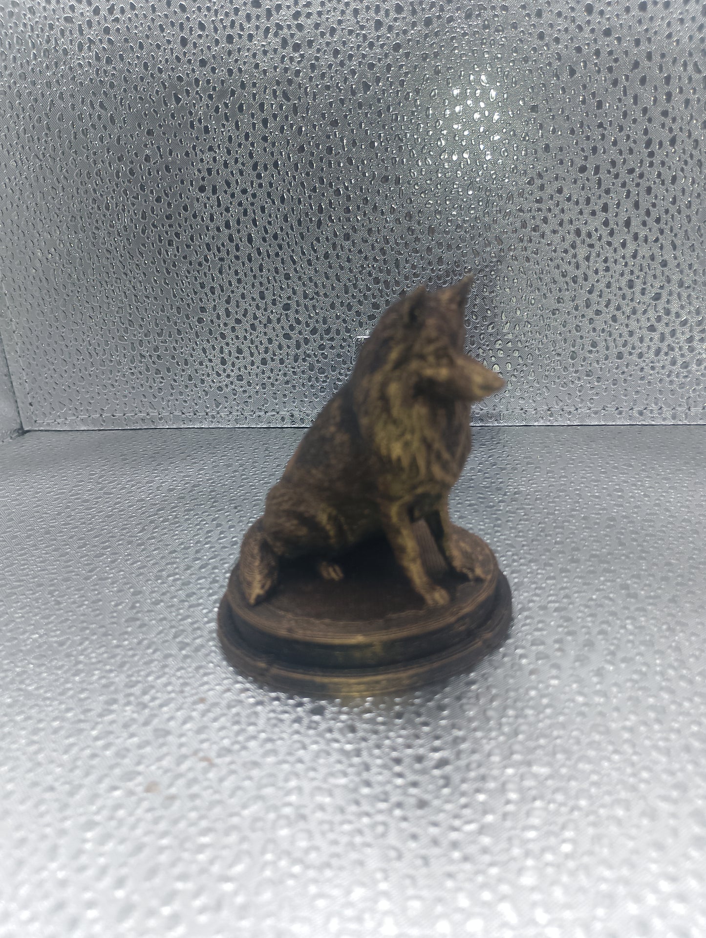 German Spitz Dog Bust – 7cm Miniature Statue