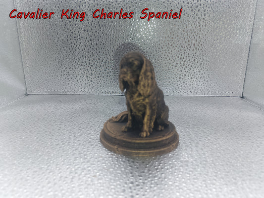 Cavalier King Charles Spaniel Dog Bust – 7cm Miniature Statue
