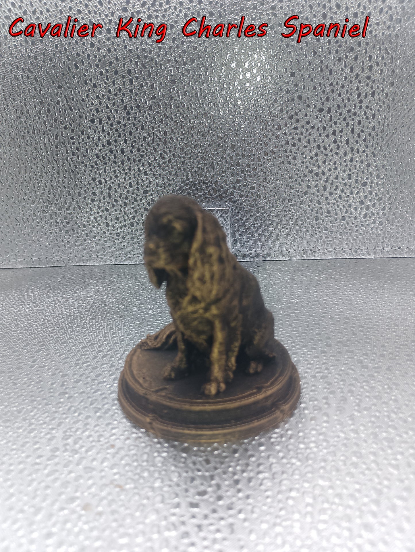 Cavalier King Charles Spaniel Dog Bust – 7cm Miniature Statue