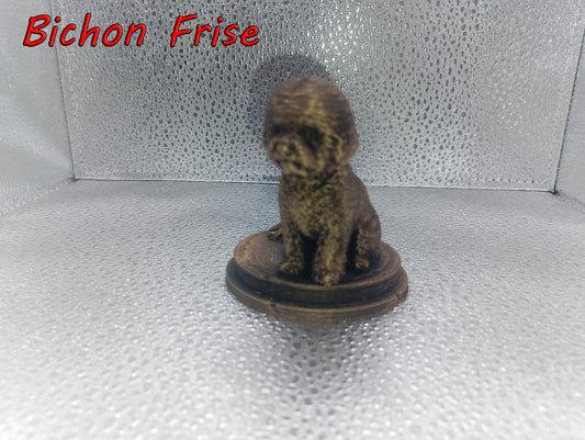 Bichon Frise Dog Bust – 7cm Miniature Statue