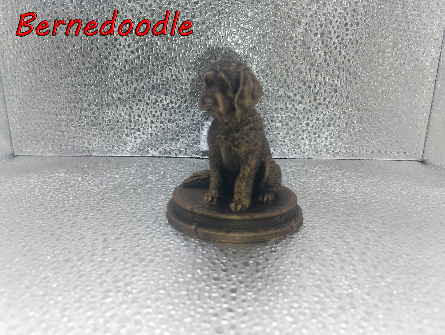 Bernedoodle Dog Bust – 7cm Miniature Statue