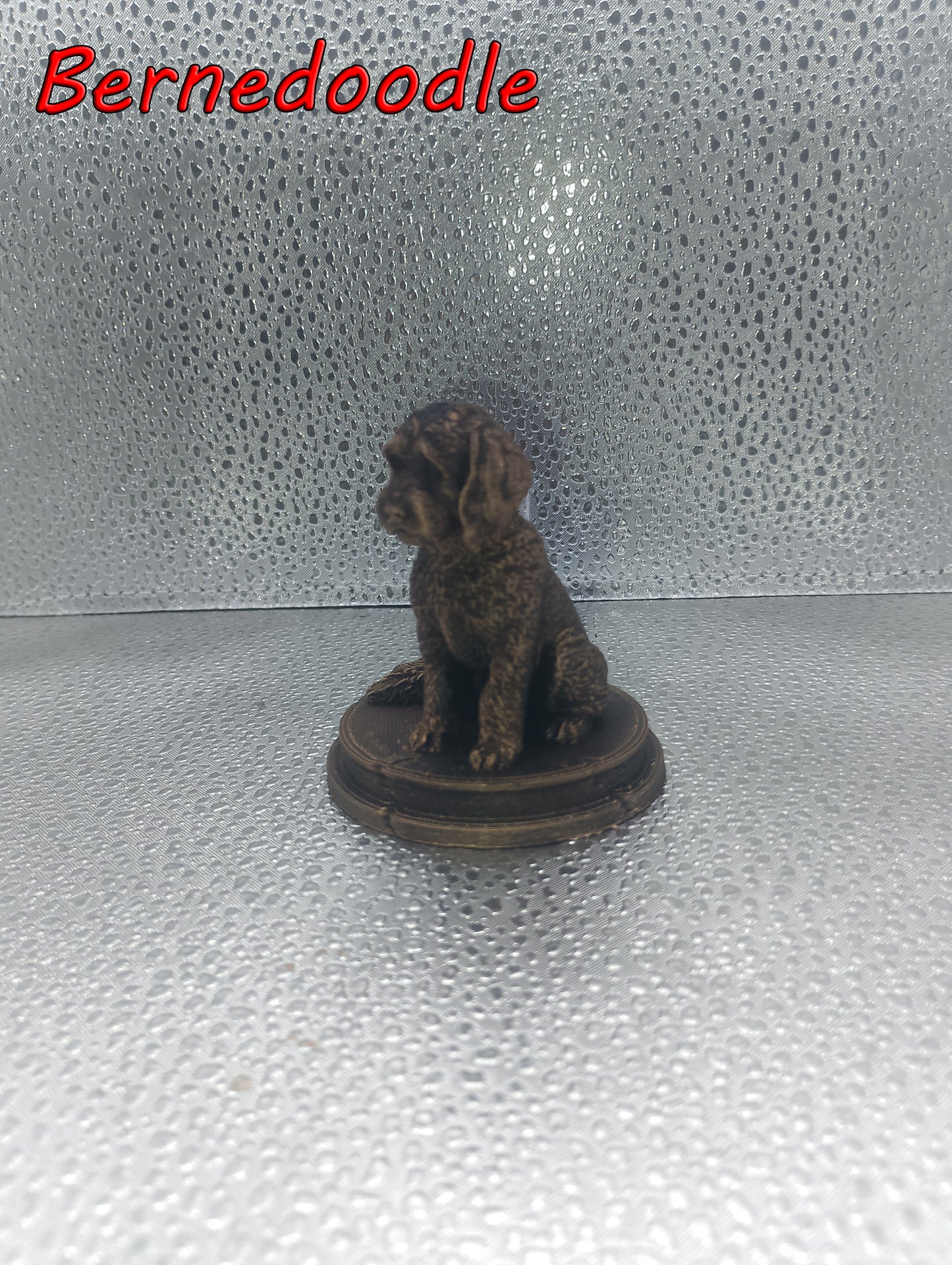 Bernedoodle Dog Bust – 7cm Miniature Statue