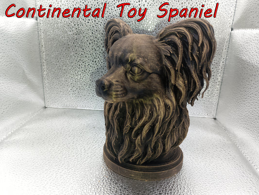 Continental Toy Spaniel (Papillon) Bust