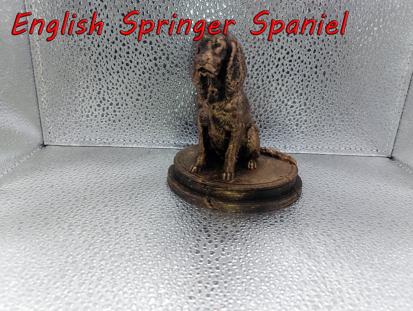 English Springer Spaniel Dog Bust – 7cm Miniature Statue