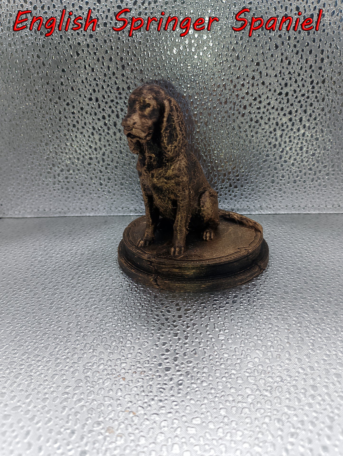 English Springer Spaniel Dog Bust – 7cm Miniature Statue