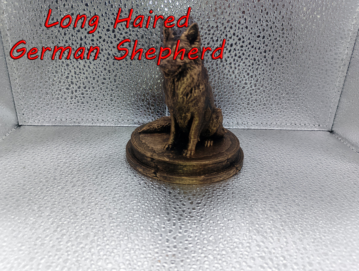 Long-Haired German Shepherd Dog Bust – 7cm Miniature Statue