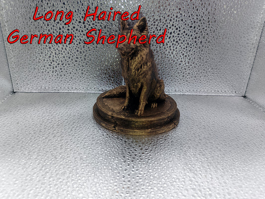 Long-Haired German Shepherd Dog Bust – 7cm Miniature Statue