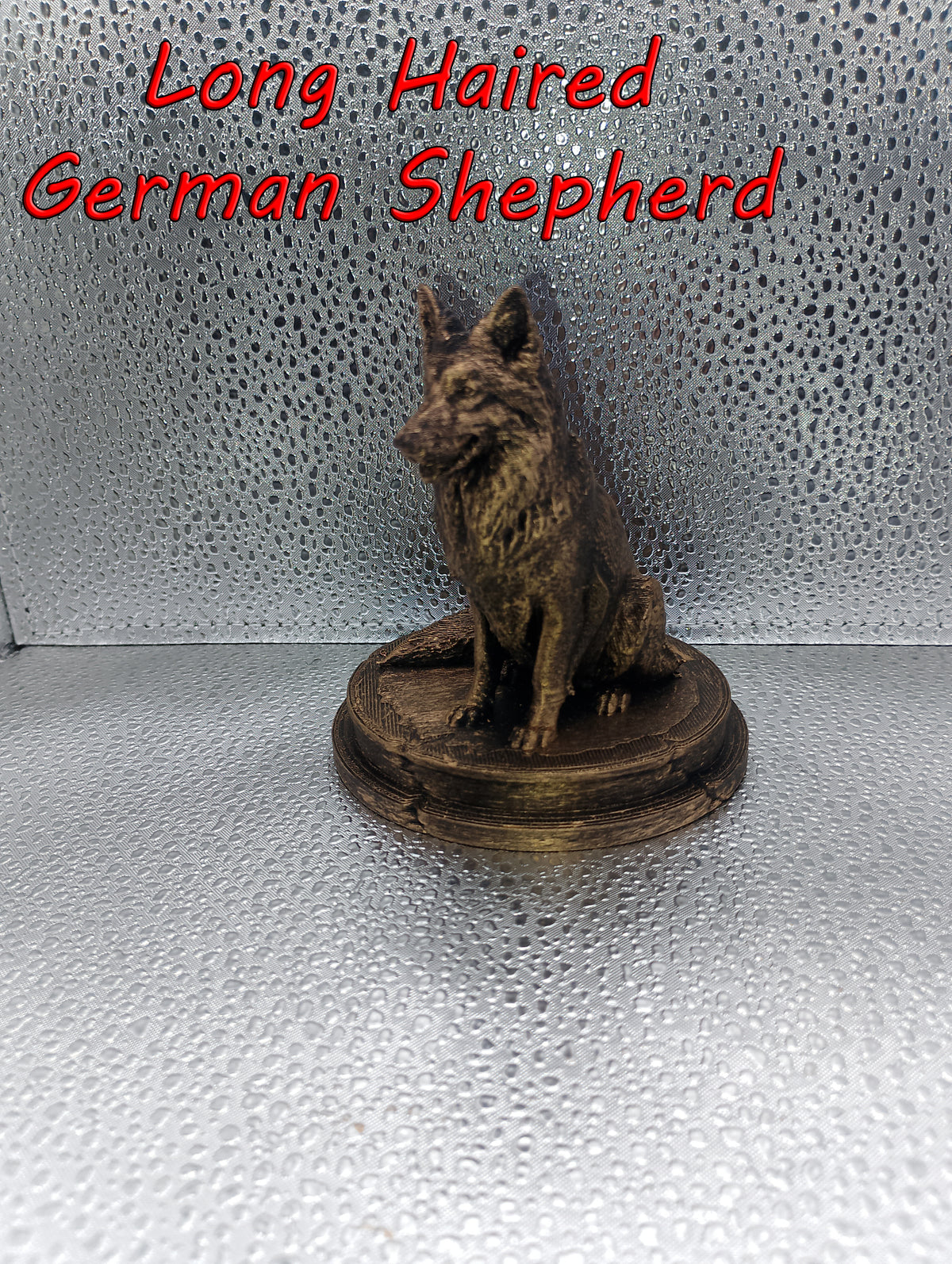 Long-Haired German Shepherd Dog Bust – 7cm Miniature Statue