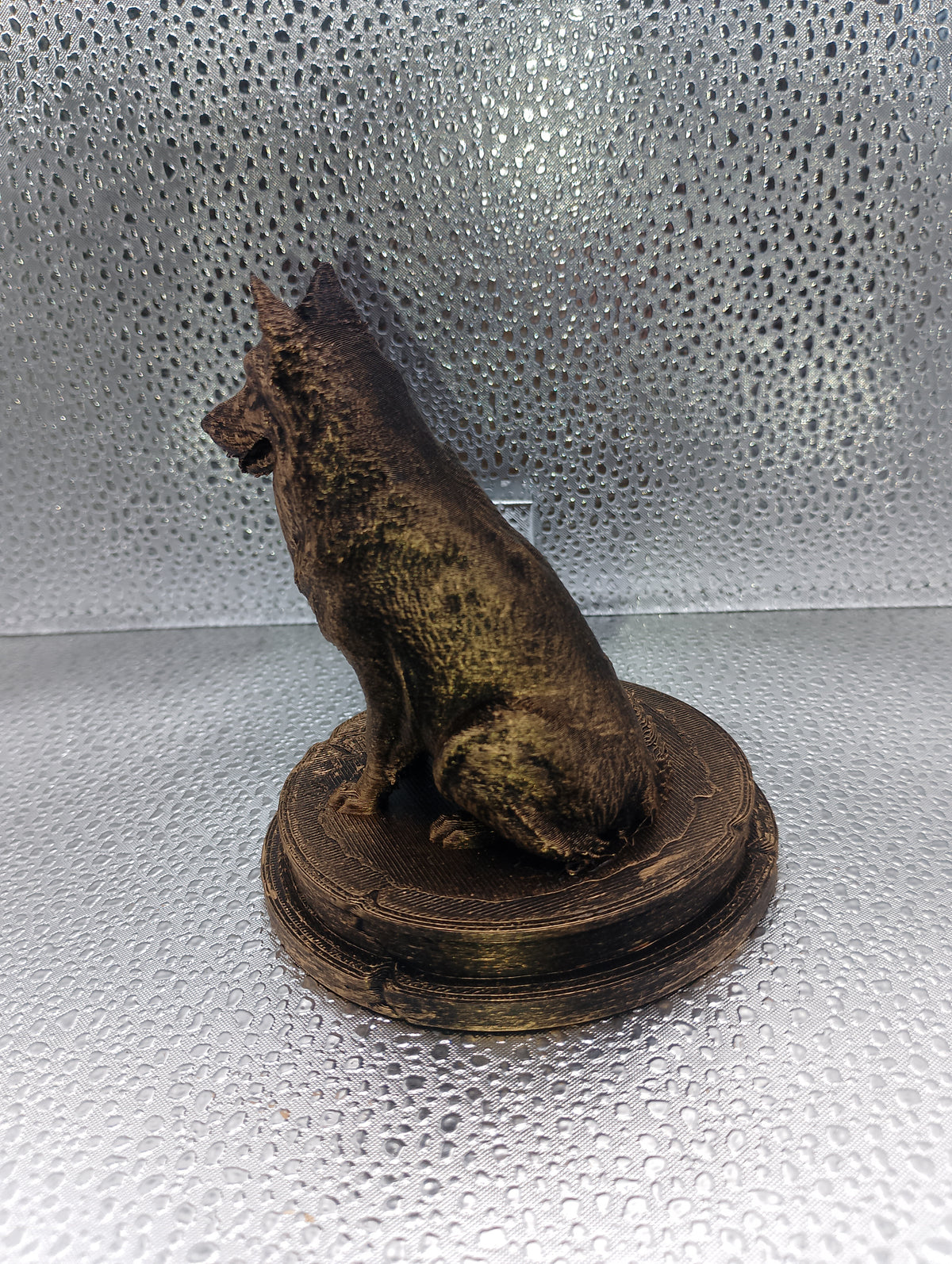 Long-Haired German Shepherd Dog Bust – 7cm Miniature Statue