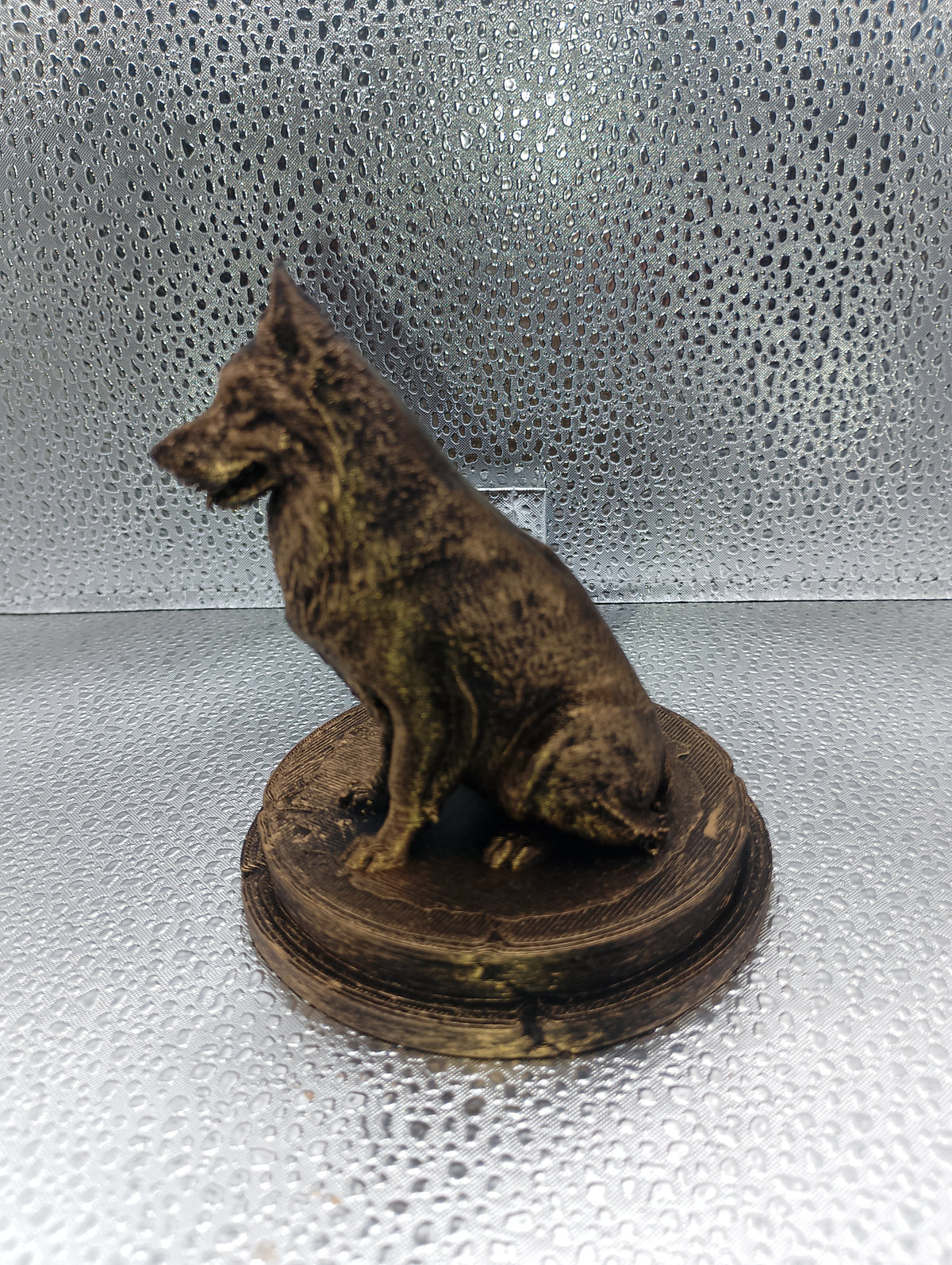 Long-Haired German Shepherd Dog Bust – 7cm Miniature Statue