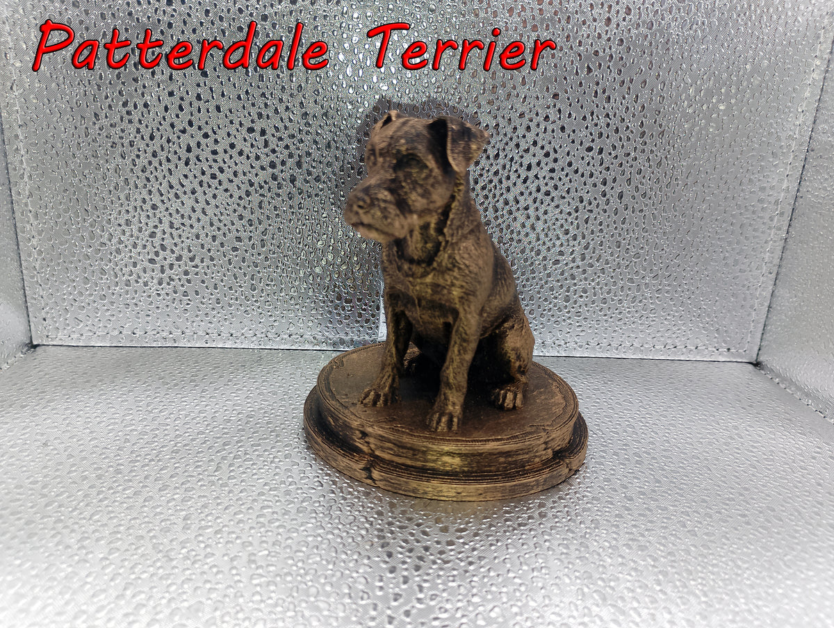 Patterdale Terrier Bust – 7cm Miniature Statue