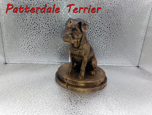 Patterdale Terrier Bust – 7cm Miniature Statue