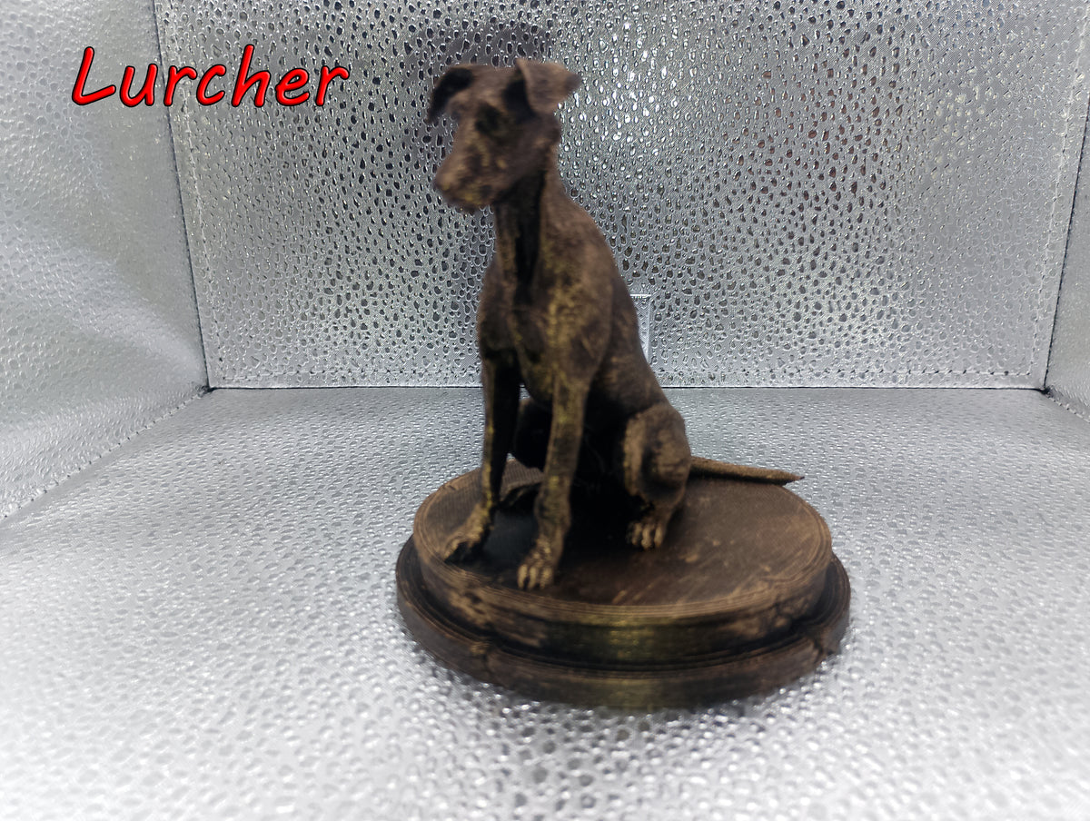 Lurcher Dog Bust – 7cm Miniature Statue