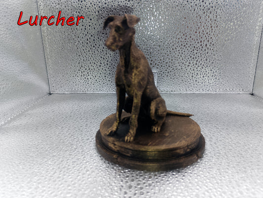 Lurcher Dog Bust – 7cm Miniature Statue