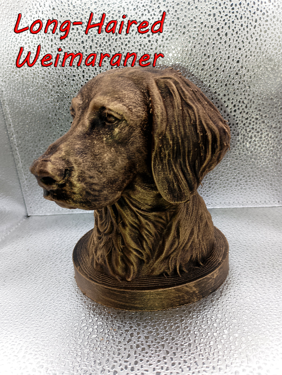 Long-Haired Weimaraner Bust