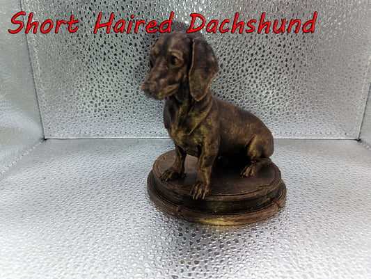Short Haired Dachshund Bust – 7cm Miniature Statue