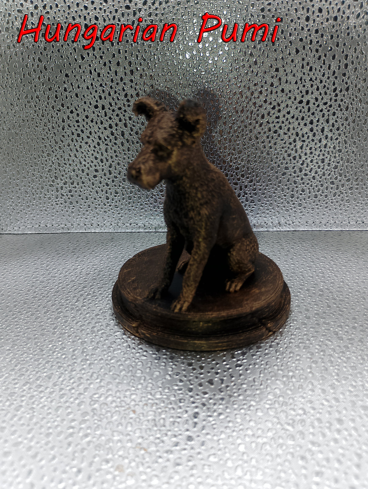 Hungarian Pumi Dog Bust – 7cm Miniature Statue