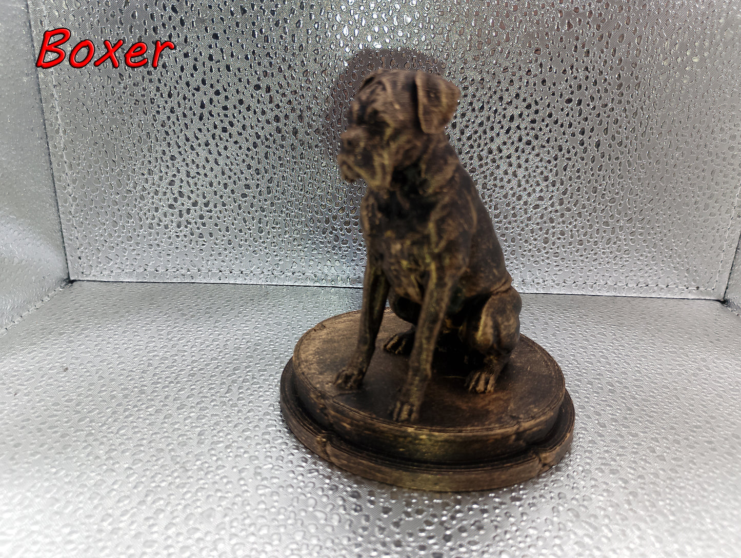 Boxer Dog Bust  – 7cm Miniature Statue