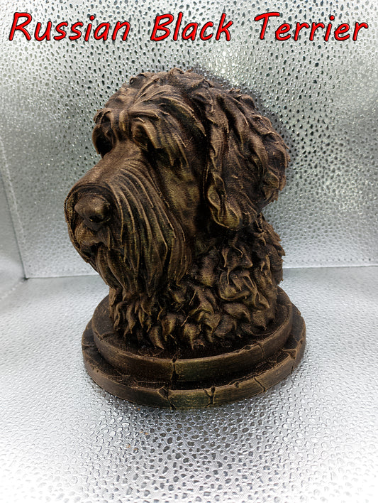 Russian Black Terrier Bust