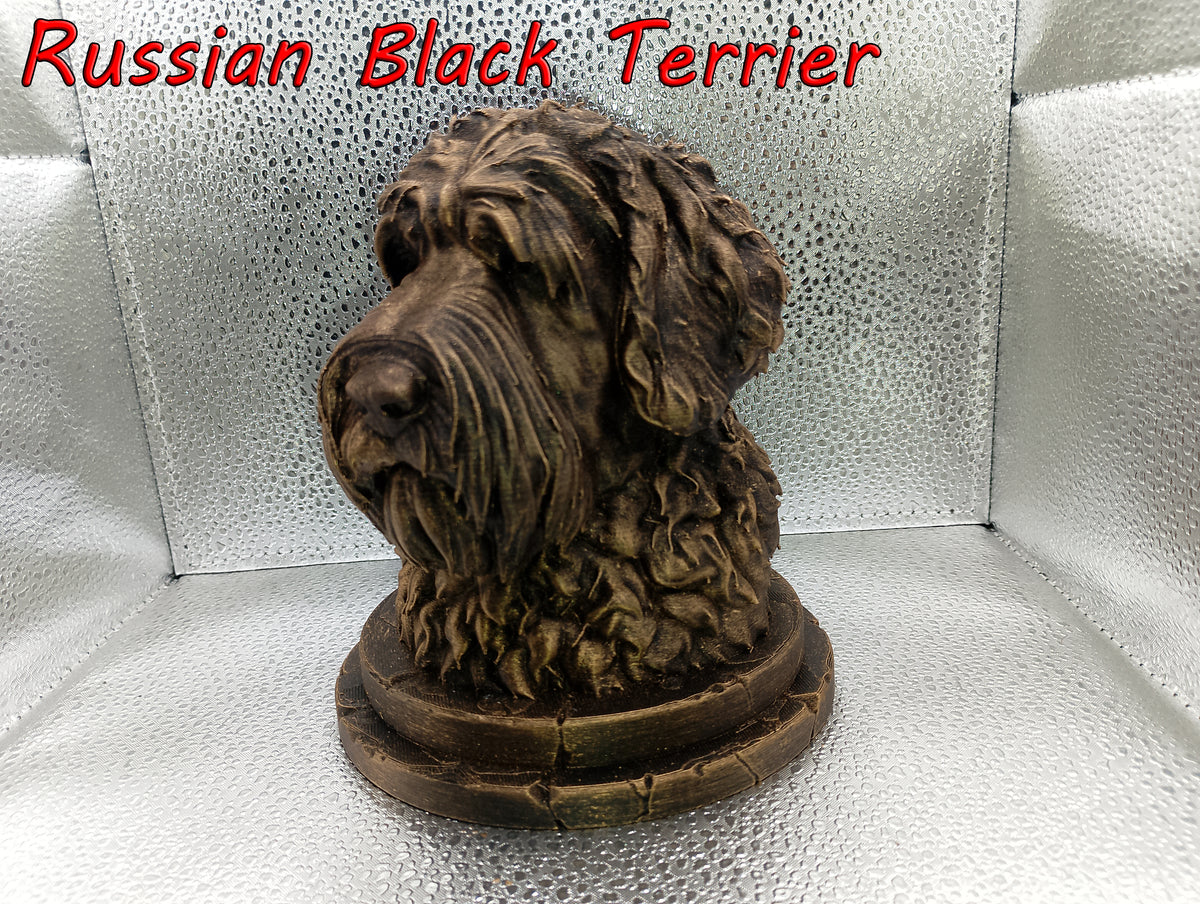 Russian Black Terrier Bust