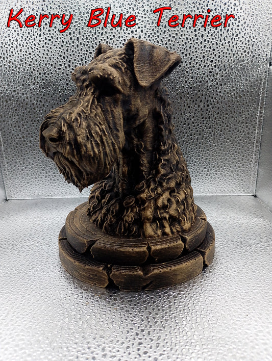 Kerry Blue Terrier Bust