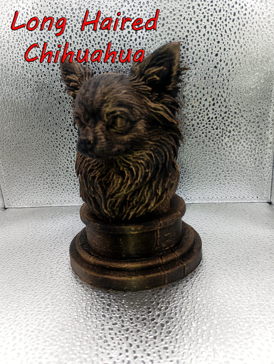 Long Haired Chihuahua Bust