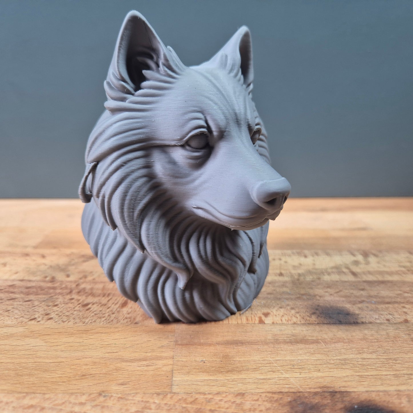 Keeshond Dog Bust