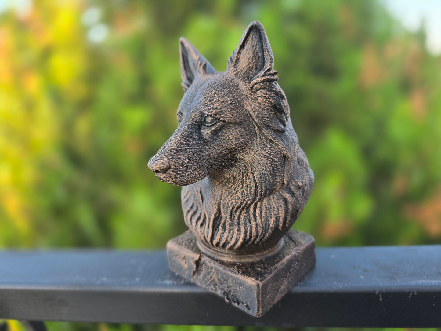 Long Haired German Shepherd Bust