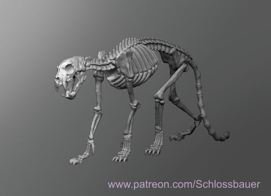 Dungeons & Dragons Leopard Skeleton Miniature