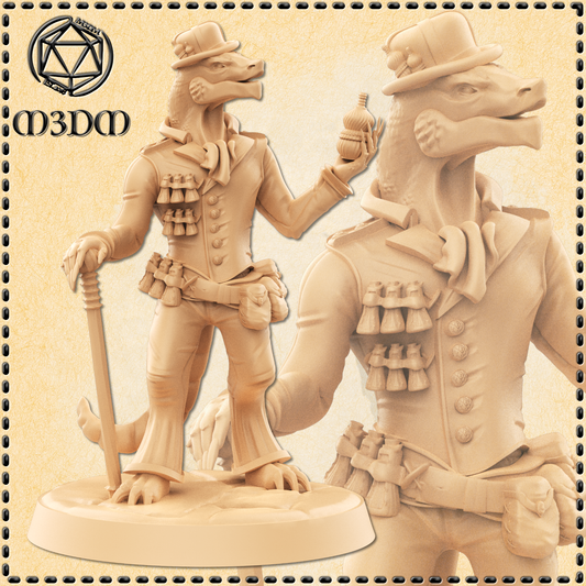 Dungeons & Dragons Lizardfolk Snake Oil Salesman Miniature