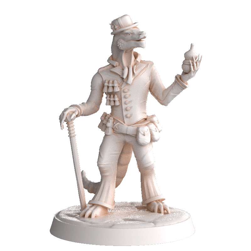 Dungeons & Dragons Lizardfolk Snake Oil Salesman Miniature