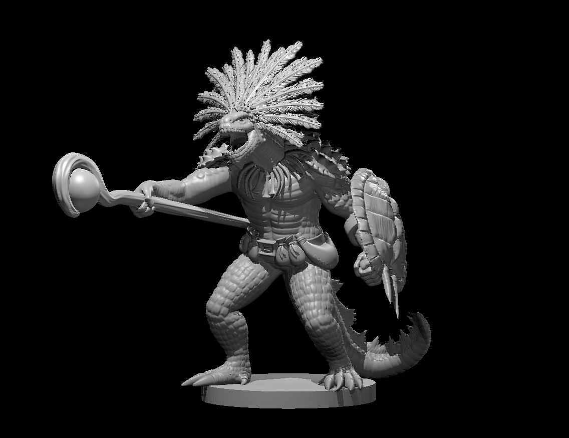 Dungeons & Dragons Lizardfolk Sorcerer Miniature