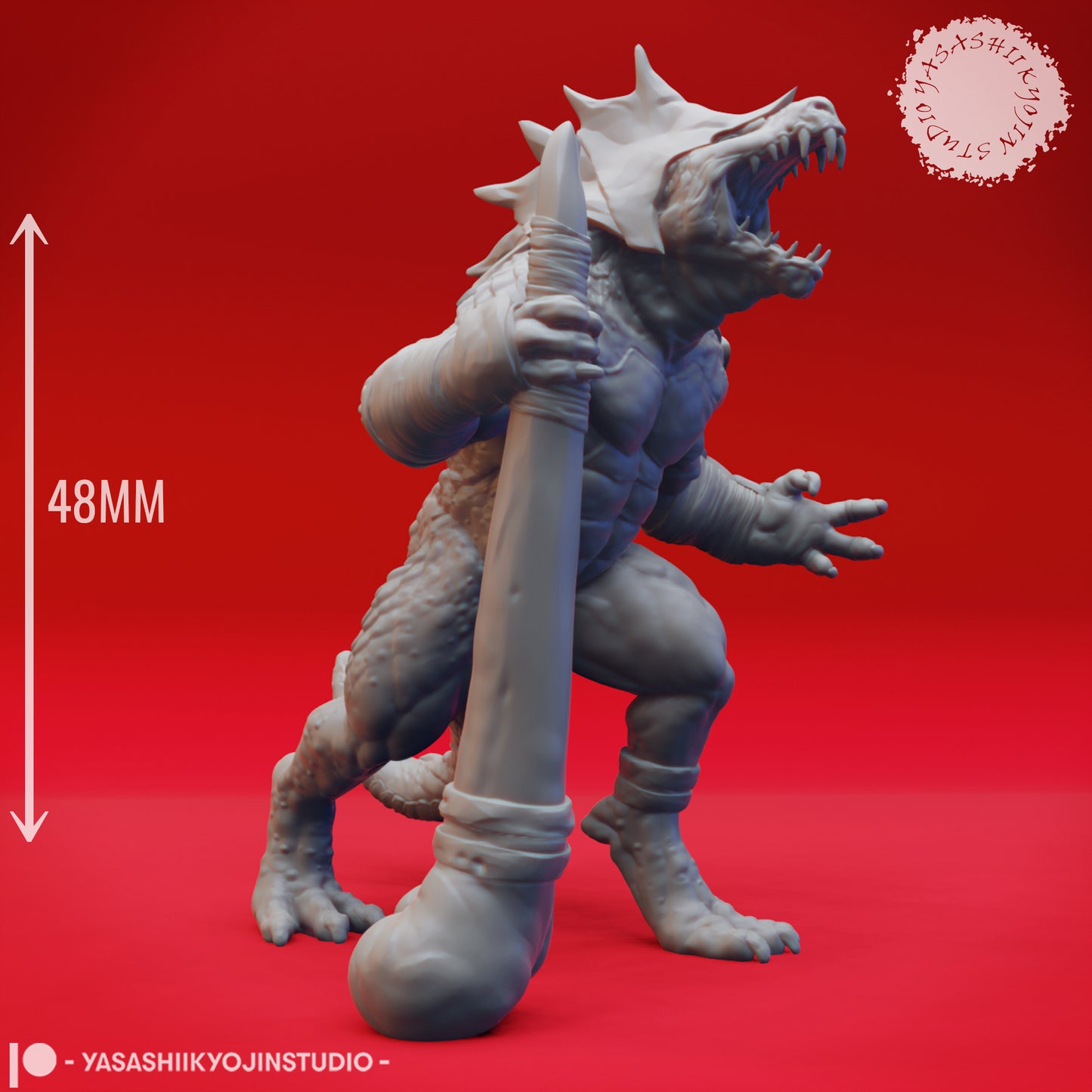 Dungeons & Dragons Lizardfolk Boss Miniature