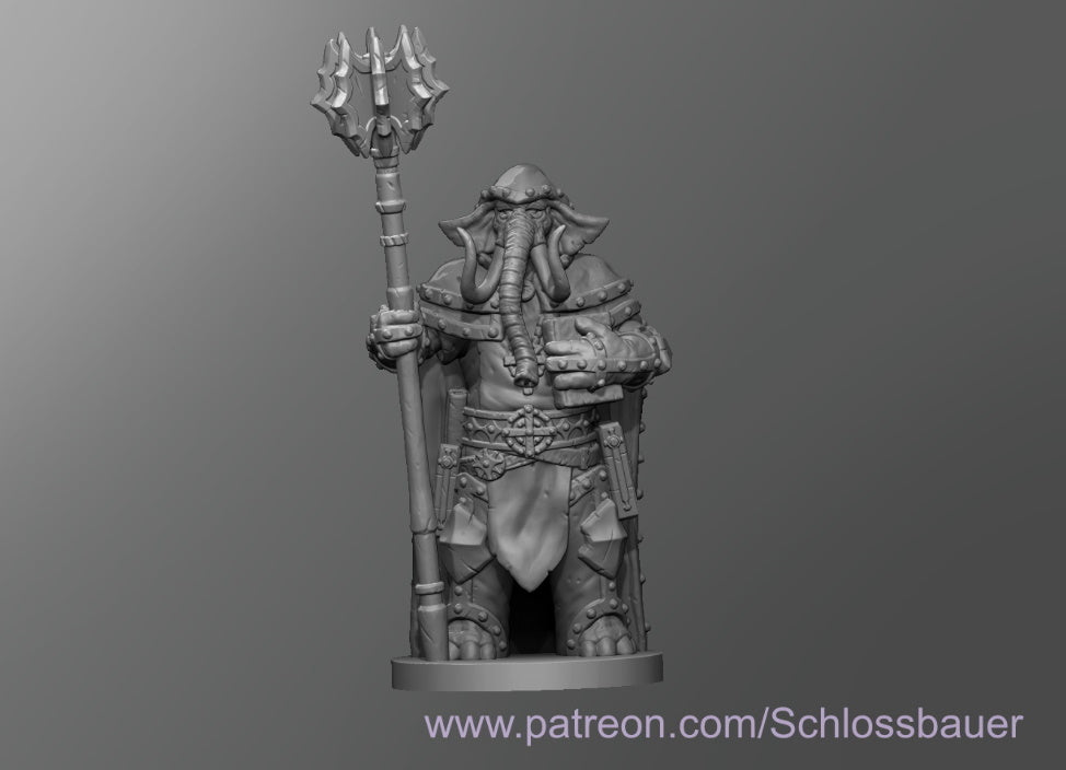 Dungeons & Dragons Loxodon Cleric Miniature