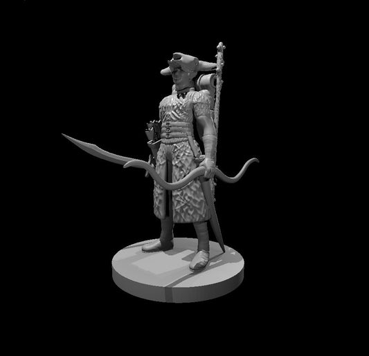 Dungeons & Dragons Male Elf Druid with Skull Helm Miniature