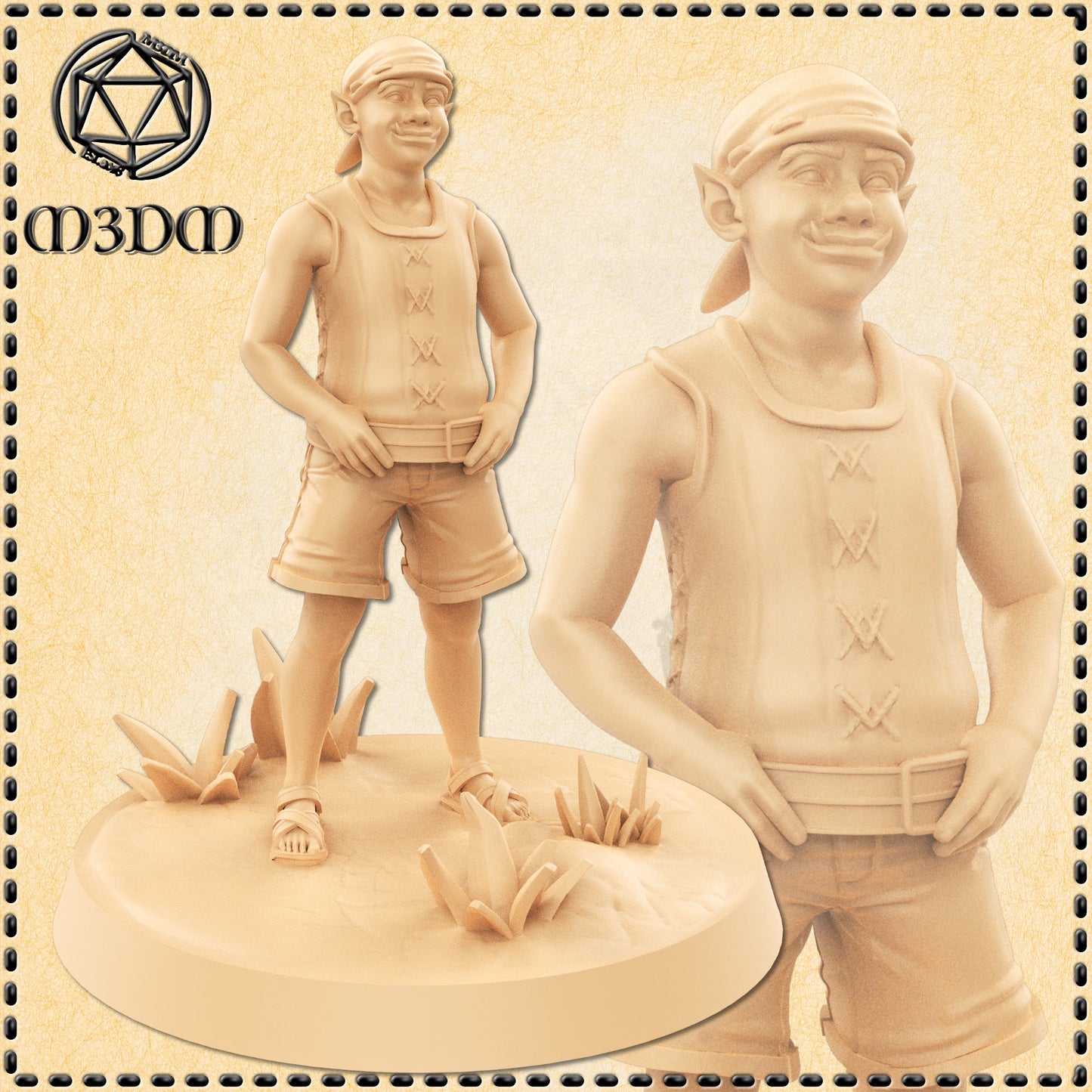 Dungeons & Dragons Male Orc Child Miniature