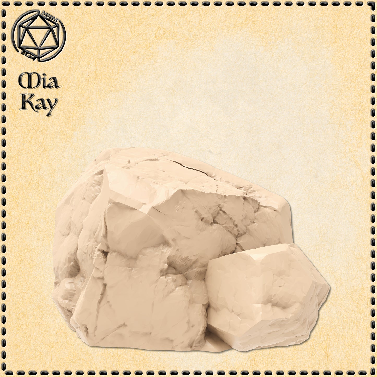 Dungeons & Dragons Medium Rock Miniature