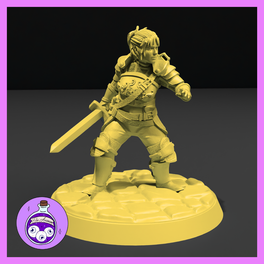 Dungeons & Dragons Mercenary Halfling Female Miniature